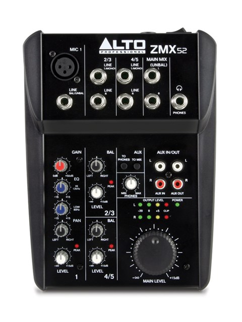ALTO ZMX52 5-Channel Compact Mixer