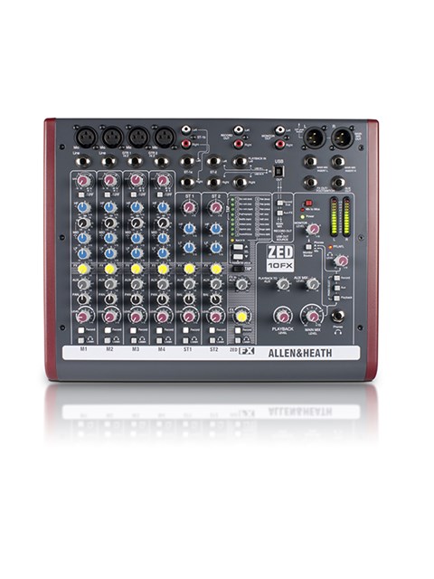 Allen & Heath ZED-10FX Multipurpose Mixer with FX  for Live Sound and Recording