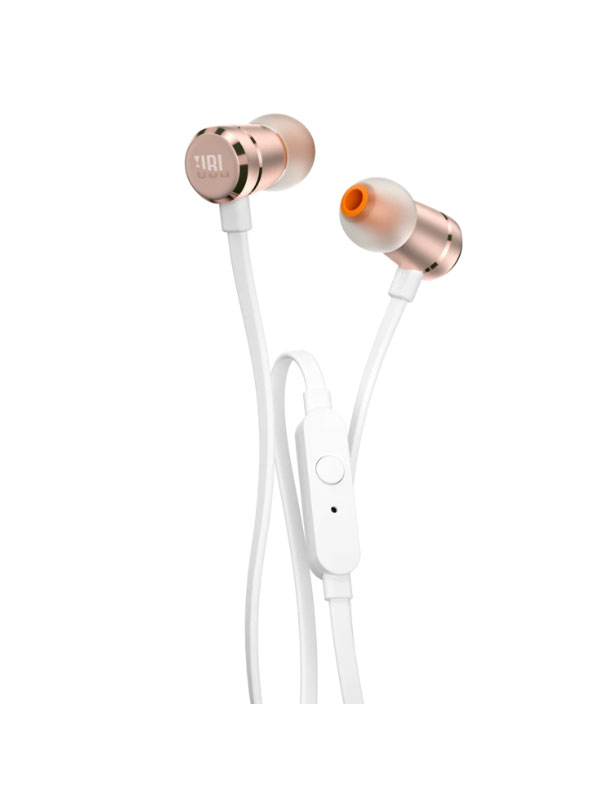 JBL T290 Pure Bass All Metal inEar Headphones with Mic (Rose Gold