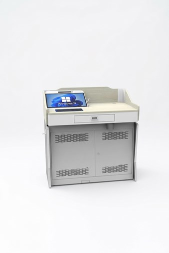 Smart Podium SP30 3.0 Touch teaching desk with 12U storage